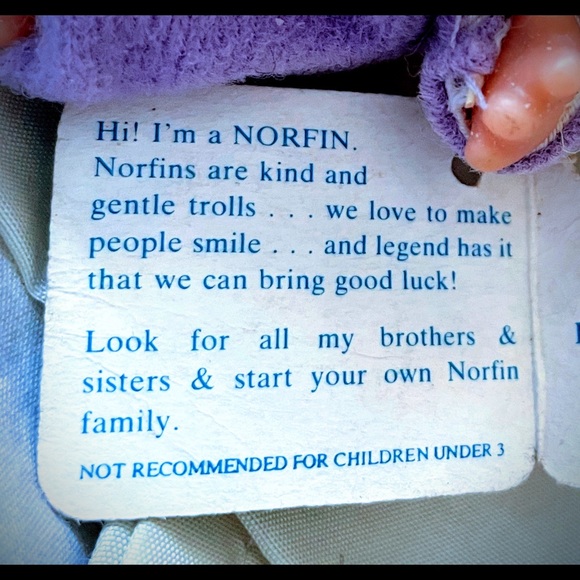 Vintage DAM 1985 Thomas Norfin ‘Adopt a Norfin’ Easter Bunny Troll Doll with Tag - Picture 7 of 8